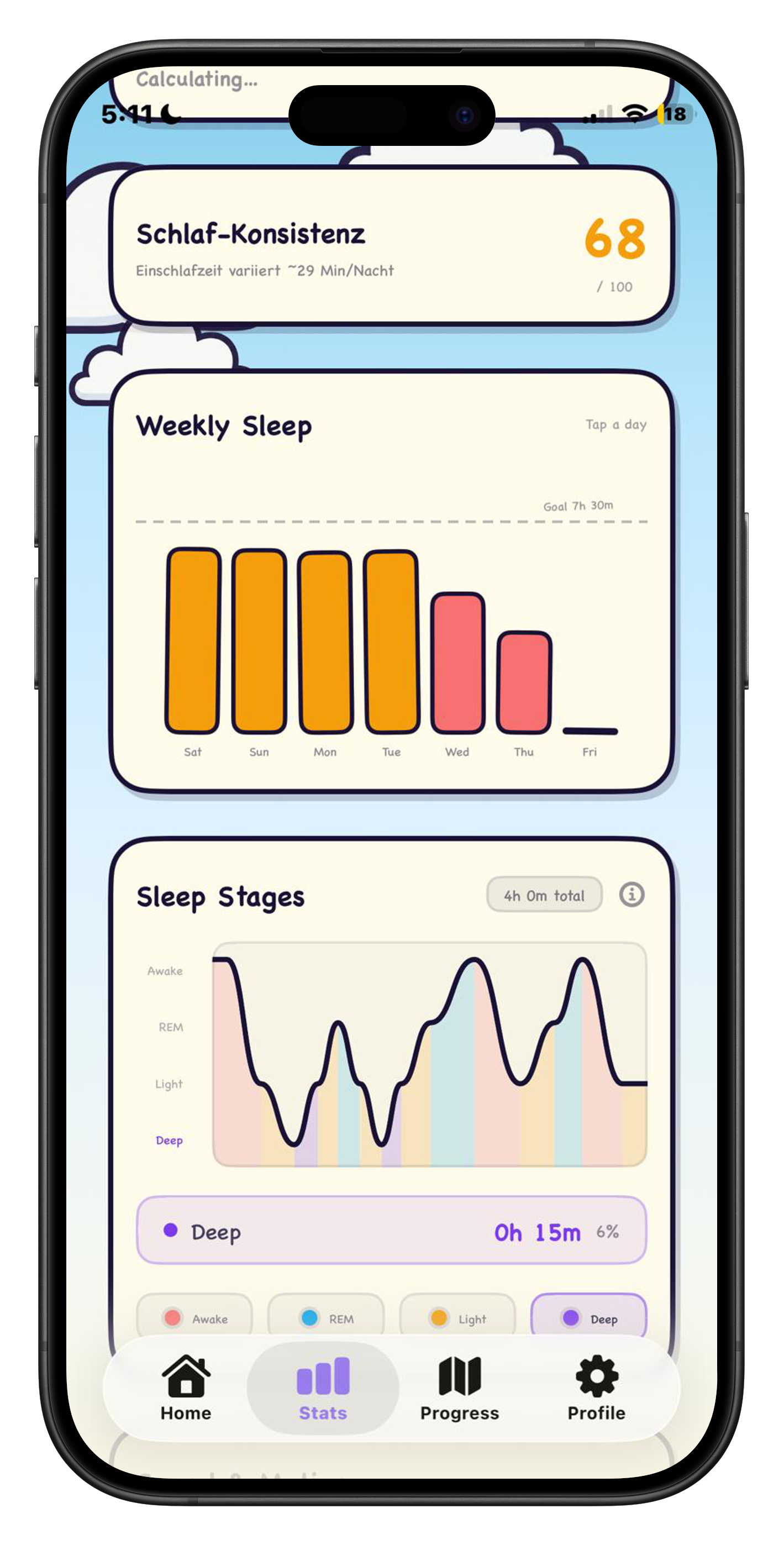 Owly App: Sleep analysis and statistics
